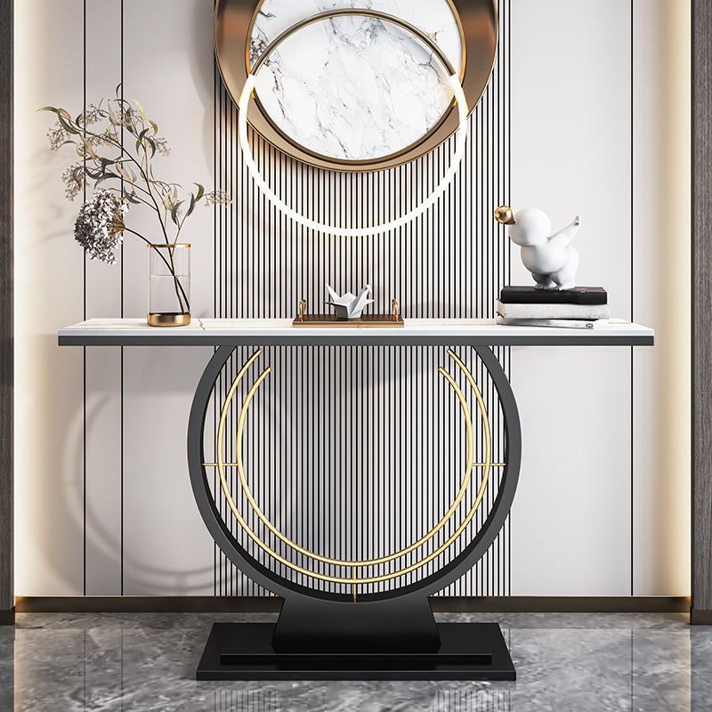Modern Rectangle Console Table Antique Finish Console Sofa Table