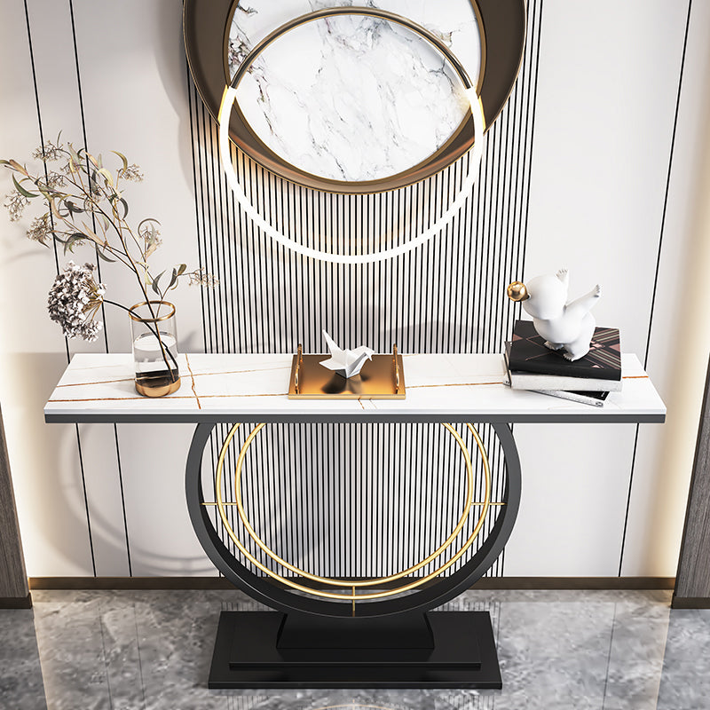 Modern Rectangle Console Table Antique Finish Console Sofa Table