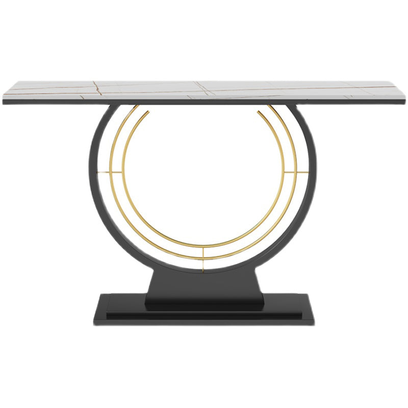 Modern Rectangle Console Table Antique Finish Console Sofa Table