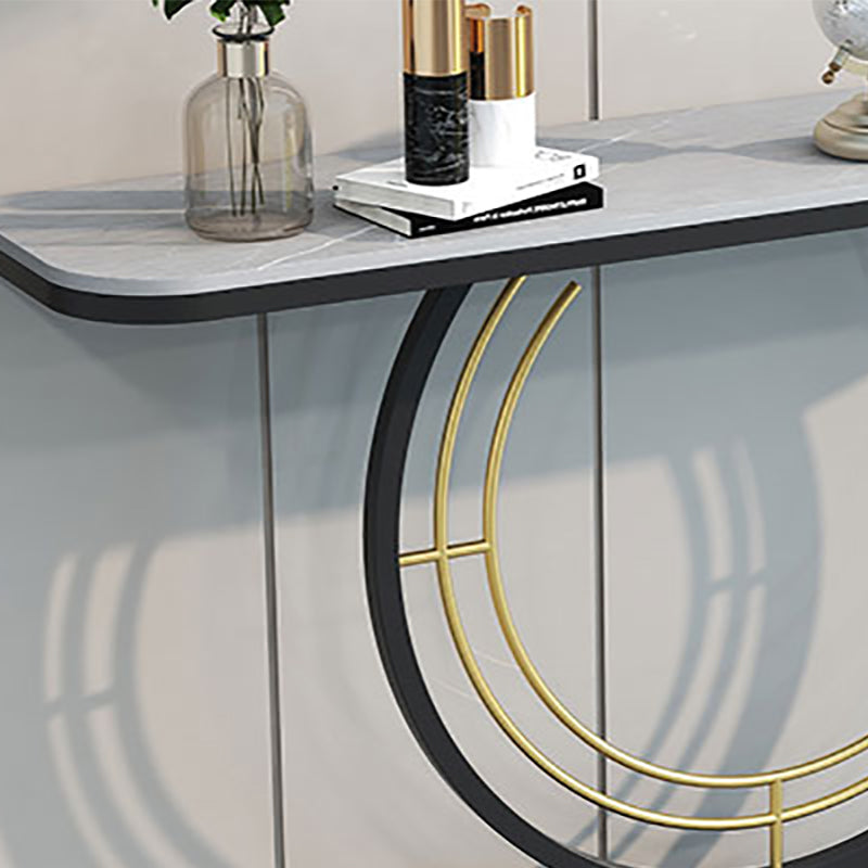 Modern Rectangle Console Table Antique Finish Console Sofa Table