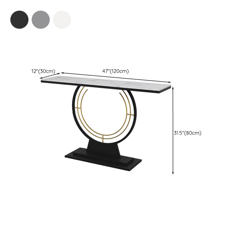 Modern Rectangle Console Table Antique Finish Console Sofa Table