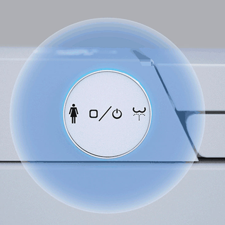 Modern Electronic Elongated Toilet Wall Mounted Bidet without Water Pressure Control