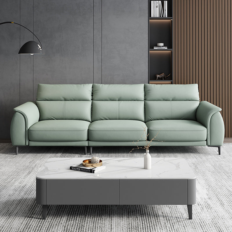 Industrial Sectional Sofa Green Pillow Top Arm Sofa for Living Room