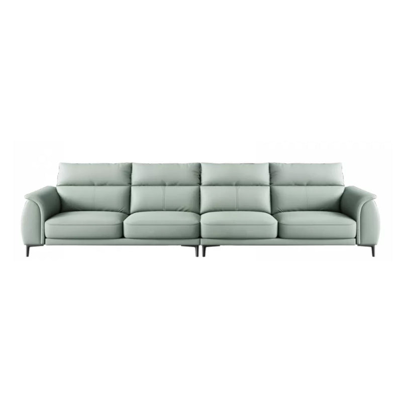 Industrial Sectional Sofa Green Pillow Top Arm Sofa for Living Room