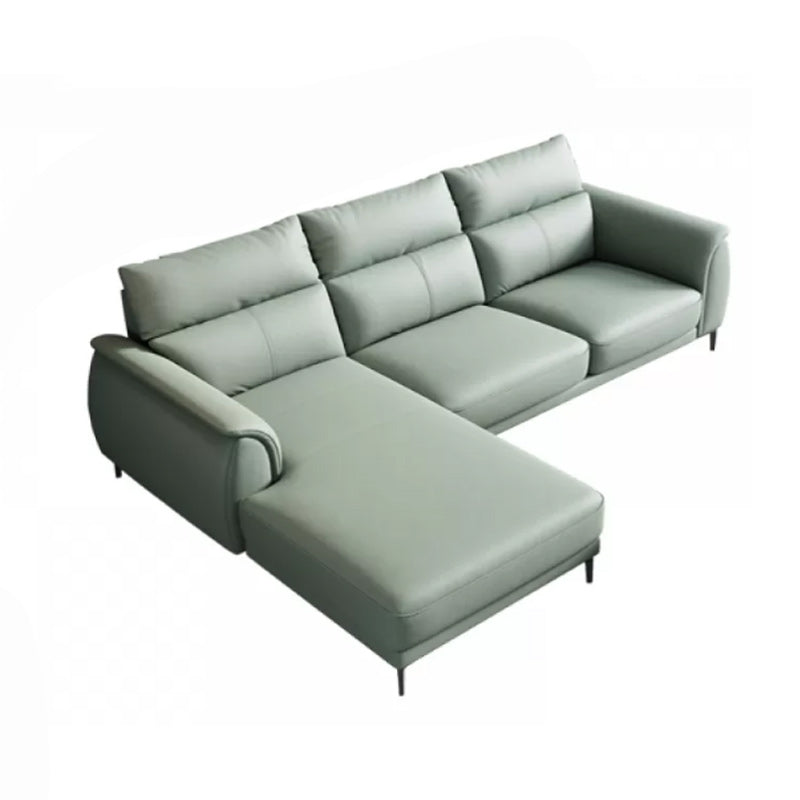 Industrial Sectional Sofa Green Pillow Top Arm Sofa for Living Room