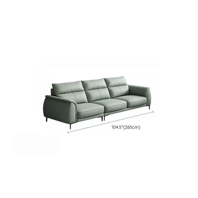 Industrial Sectional Sofa Green Pillow Top Arm Sofa for Living Room