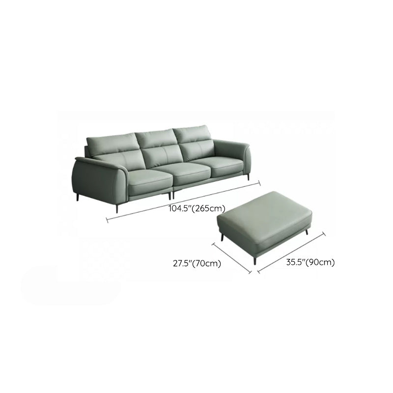 Industrial Sectional Sofa Green Pillow Top Arm Sofa for Living Room