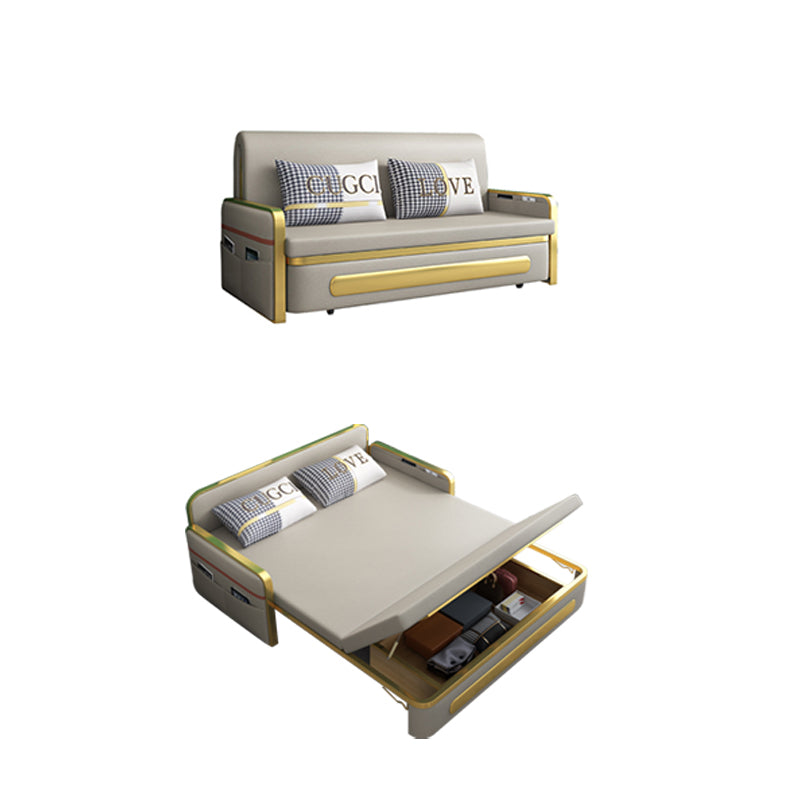 Pillow Included Sofa Futon Cushion Back Foldable Futon Sofa Bed with Storage