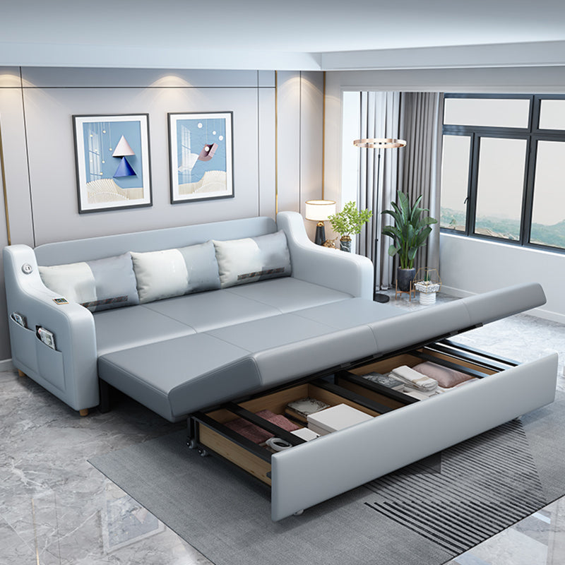 31" Wide Scandinavian Sofa Bed Detachable Mattress Sleeper Sofa