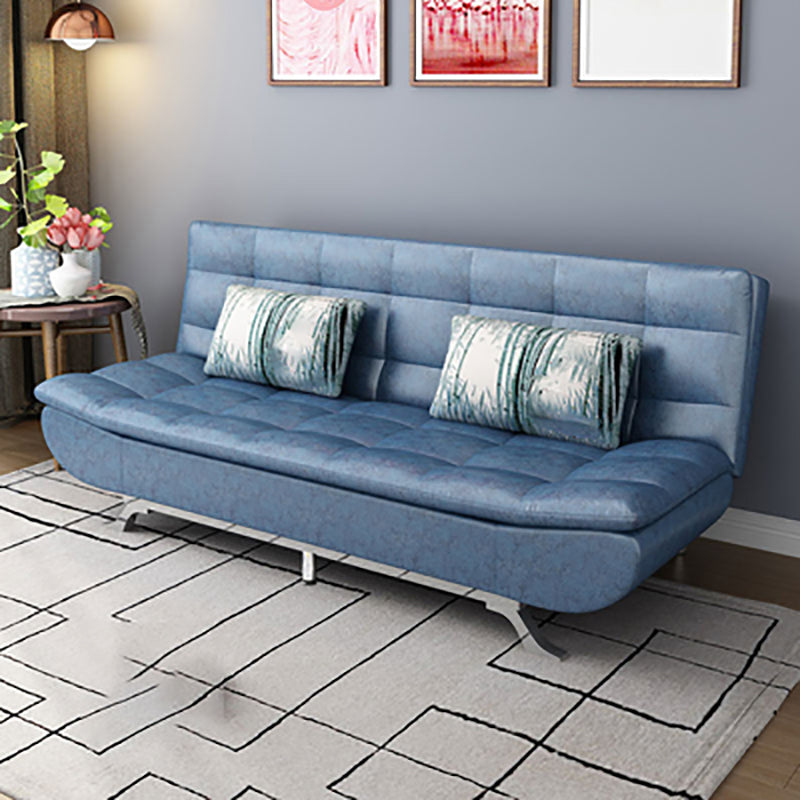 Pillow Included Sofa Futon Armless Futon Sofa Bed with Metal Legs