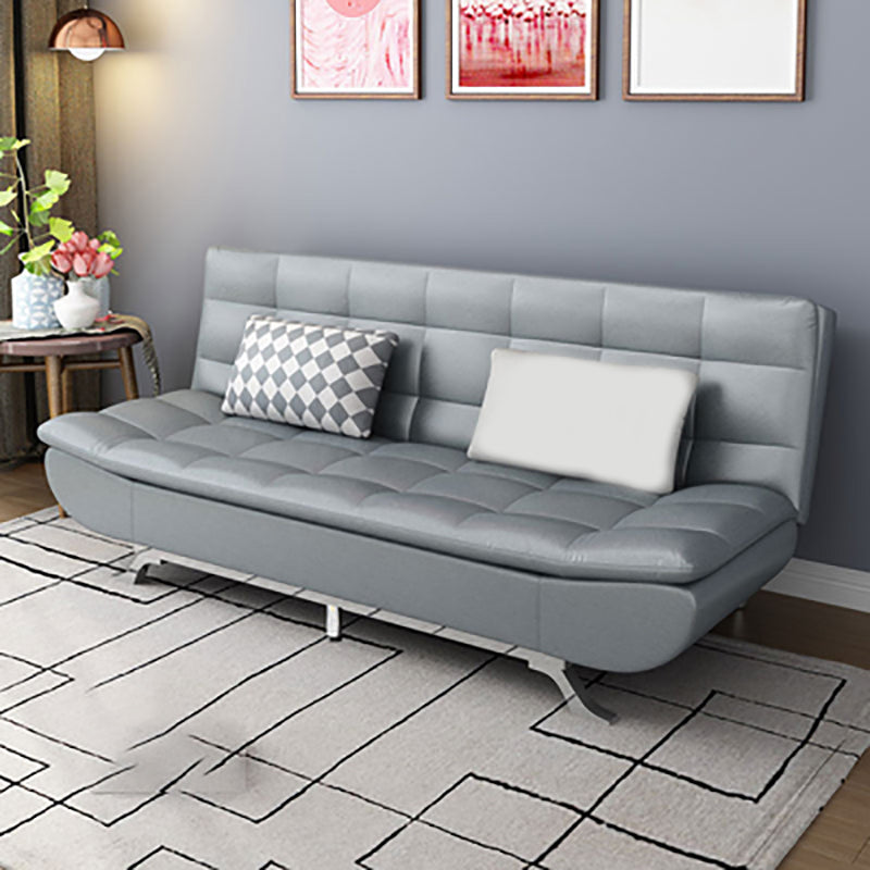 Pillow Included Sofa Futon Armless Futon Sofa Bed with Metal Legs