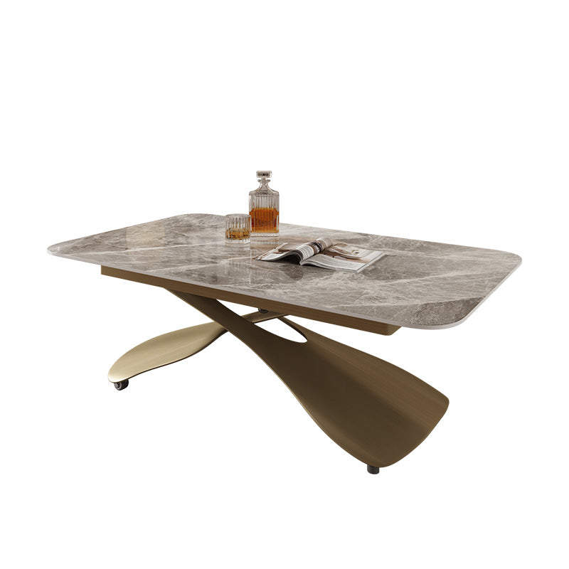 No Distressing Slate Coffee Table Rectangle Cocktail Table for Bedroom