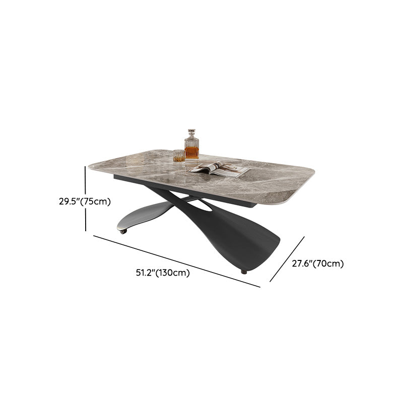 No Distressing Slate Coffee Table Rectangle Cocktail Table for Bedroom