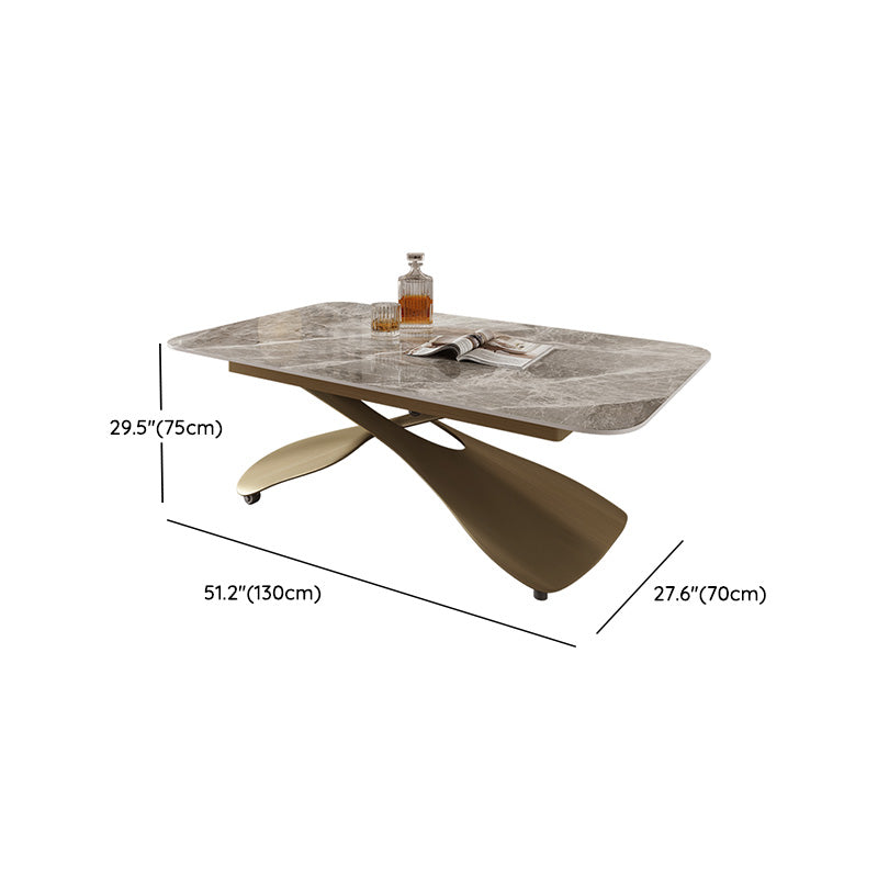 No Distressing Slate Coffee Table Rectangle Cocktail Table for Bedroom