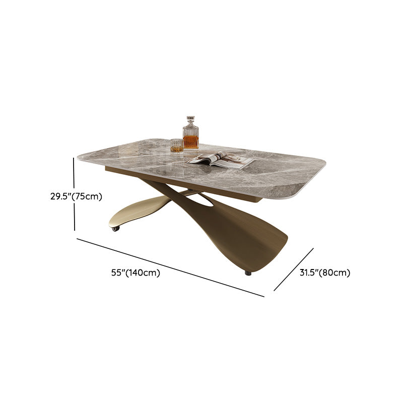 No Distressing Slate Coffee Table Rectangle Cocktail Table for Bedroom
