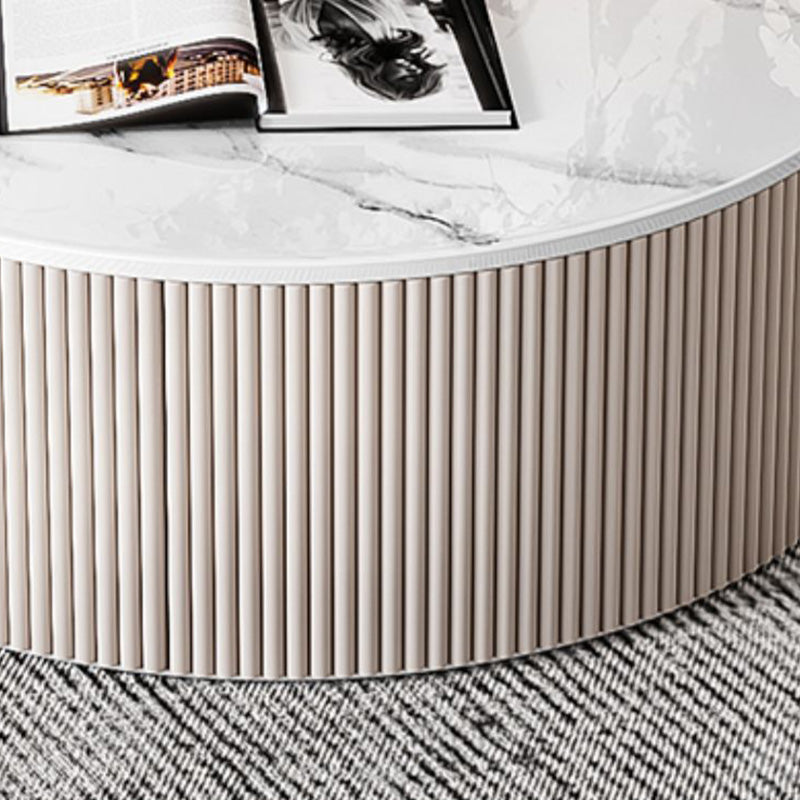 Modern Round Coffee Table Block Nesting Coffee Table Set for Living Room