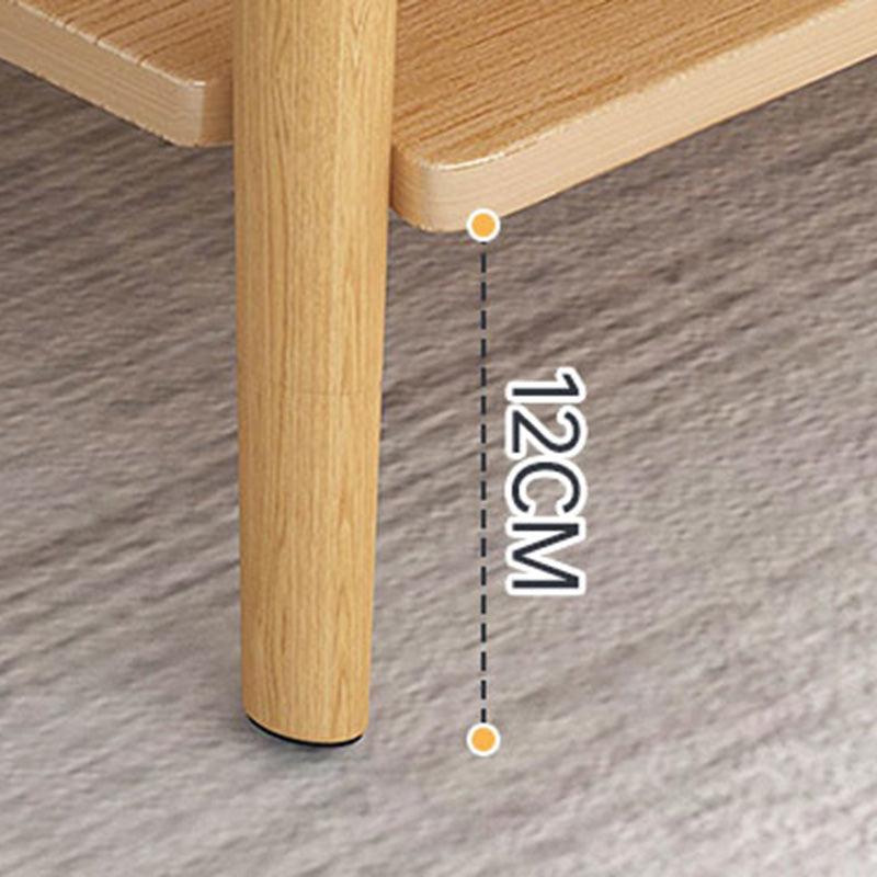 Contemporary Wooden Single Coffee Table 4 Legs Cocktail Table