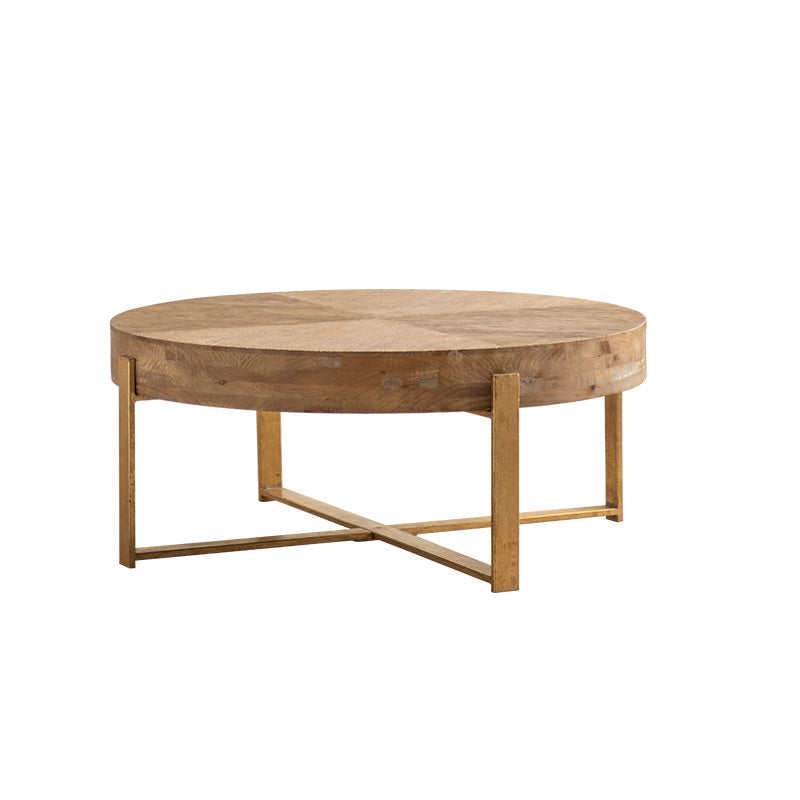 Solid Wood Coffee Table Block Natural Color Coffee Table for Living Room