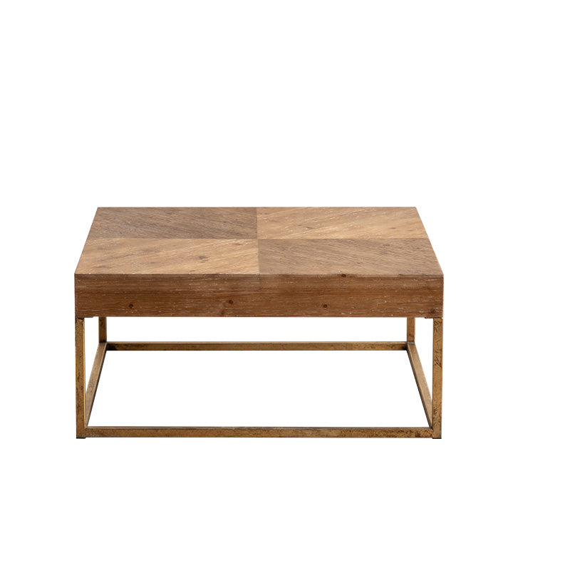 Solid Wood Coffee Table Block Natural Color Coffee Table for Living Room