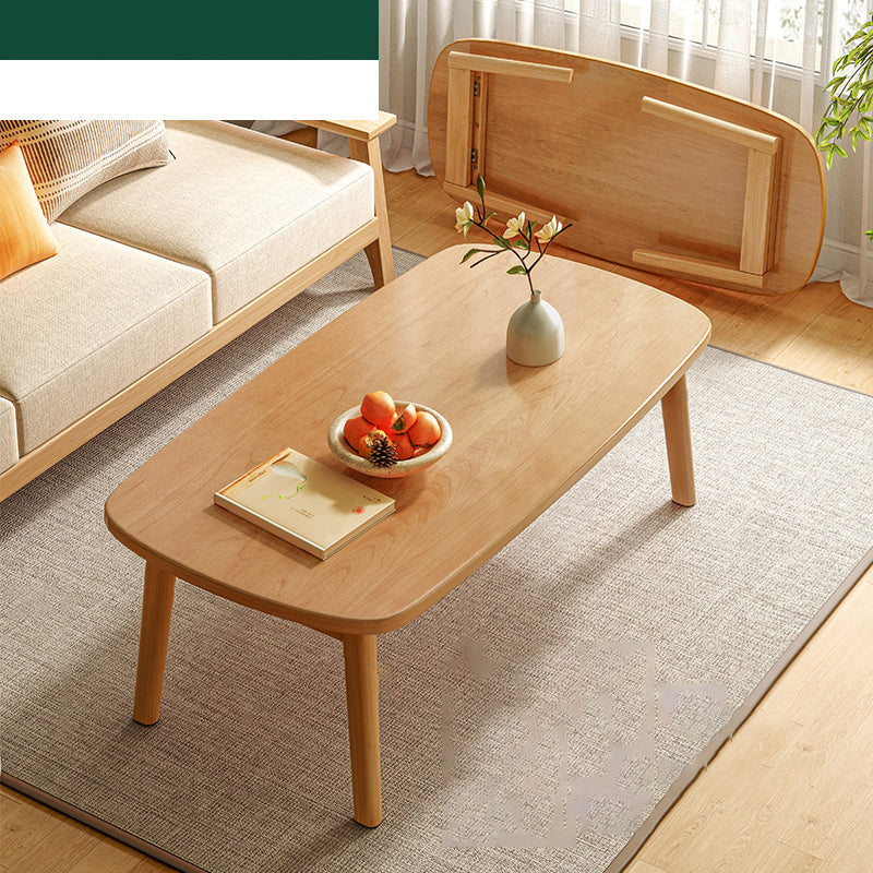 17"H Contemporary Side Table Solid Wooden Oak Accent Side Table