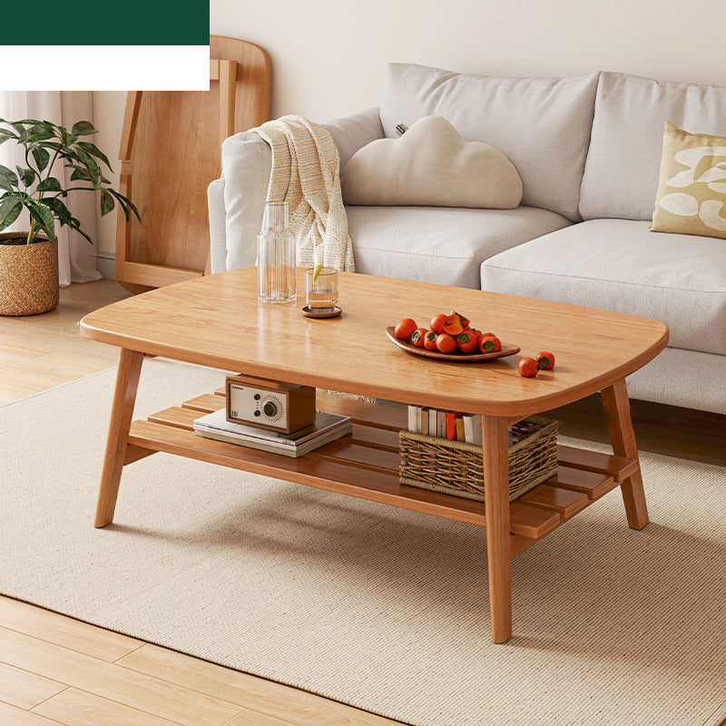 17"H Contemporary Side Table Solid Wooden Oak Accent Side Table