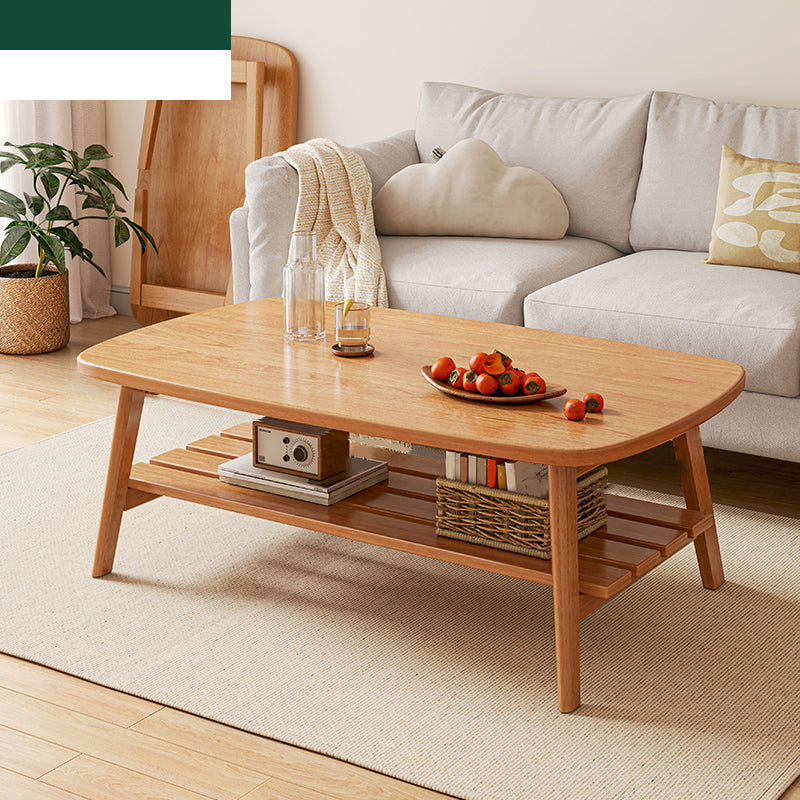 17"H Contemporary Side Table Solid Wooden Oak Accent Side Table