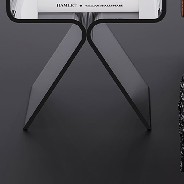 Plastic Abstract End Table Rectangular Corner Table with Storage