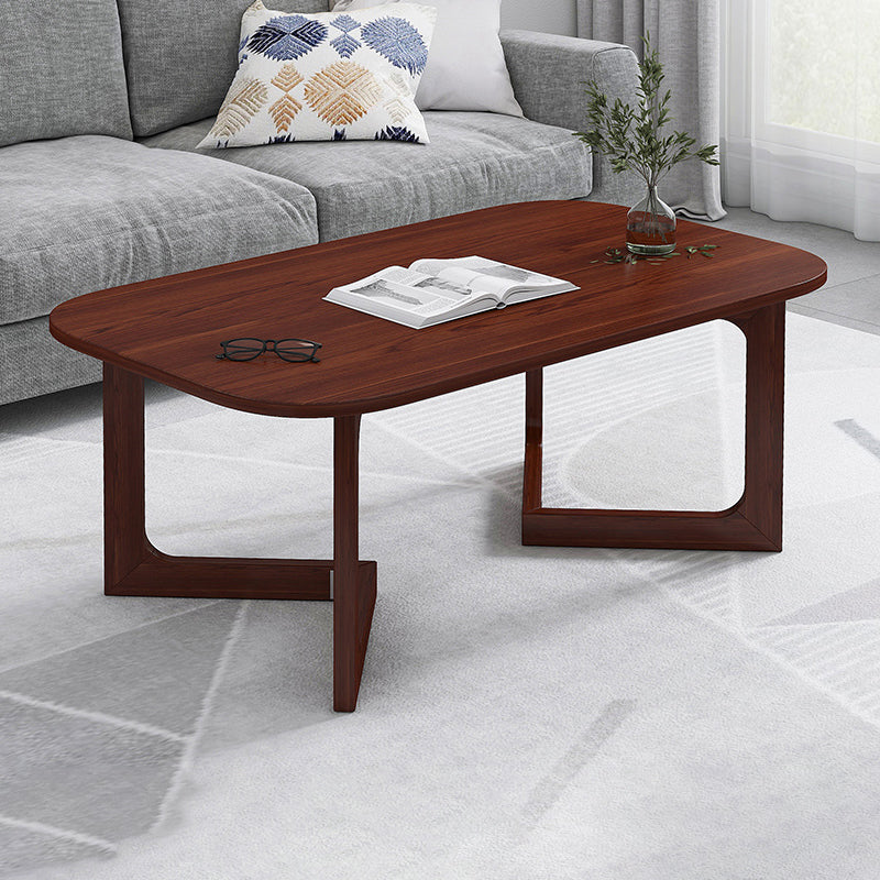 Contemporary Side Table Double Tier Wood Accent Side Table with Shelf