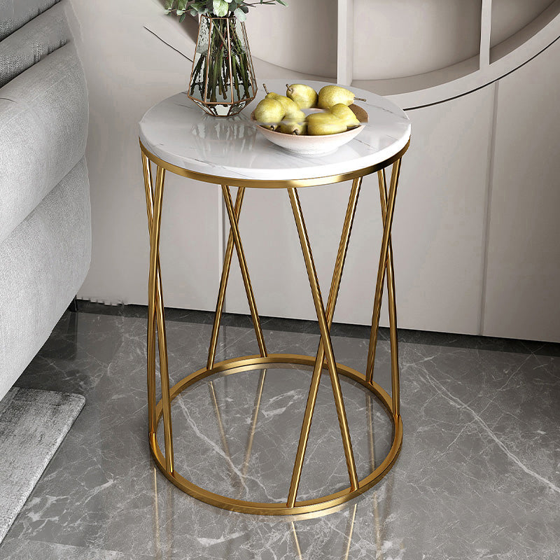 Contemporary Side Table Metal Accent Side Table for Living Room
