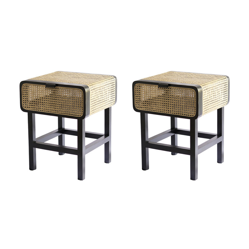 23.42-inch Wood End Table Storage Side Table for Living Room