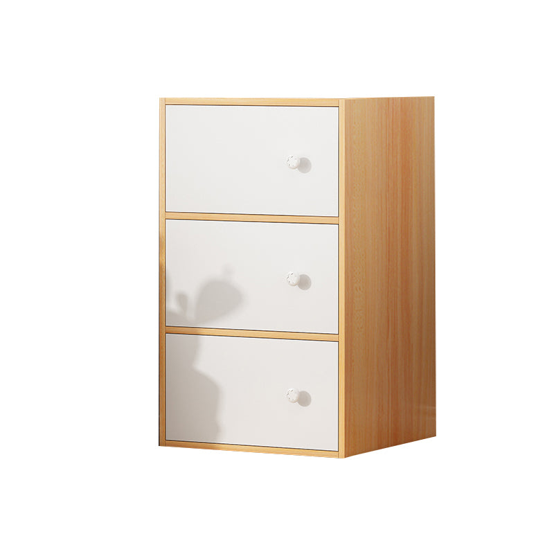 Contemporary Rectangle Storage Cabinet Manufactured Wood Accent Cabinet with Doors