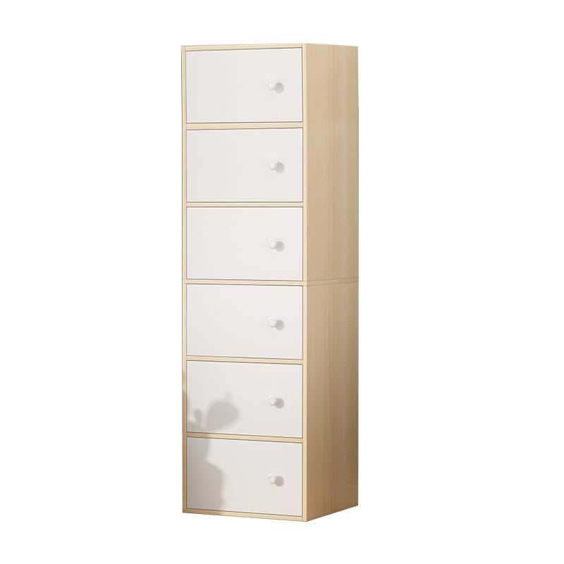 Contemporary Rectangle Storage Cabinet Manufactured Wood Accent Cabinet with Doors