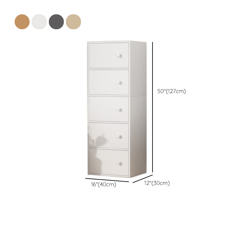 Contemporary Rectangle Storage Cabinet Manufactured Wood Accent Cabinet with Doors