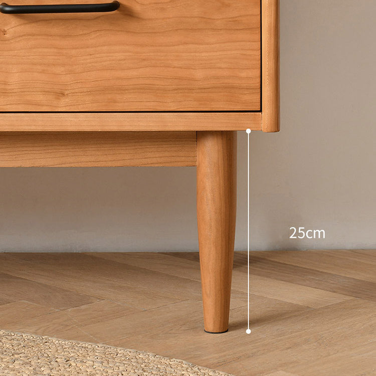 Rectangle Glass Paned Accent Cabinet Industrial Natural Finish Storage Cabinet
