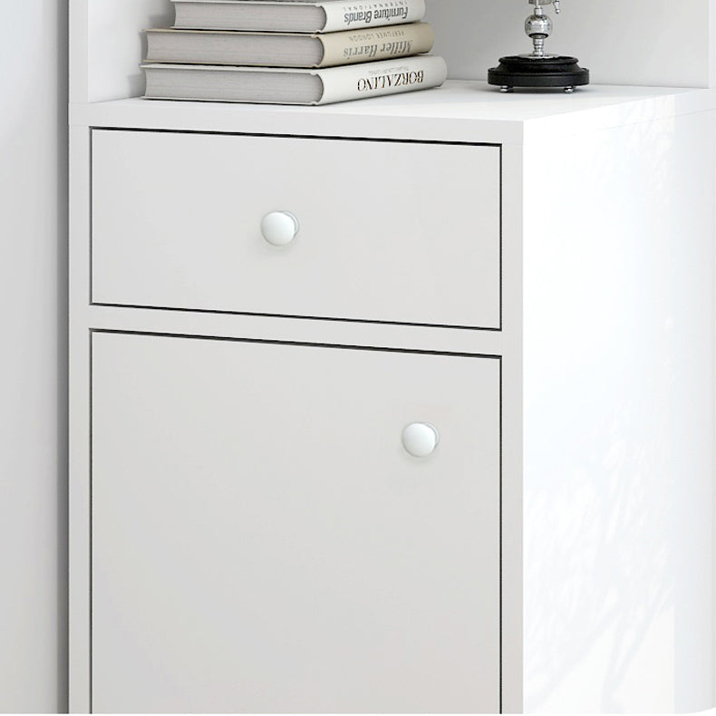 Contemporary 1 Door Accent Cabinet Corner Straight Legs Storage Cabinet