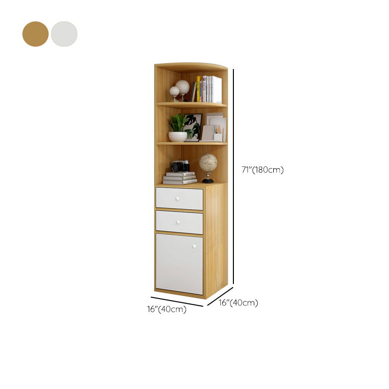 Contemporary 1 Door Accent Cabinet Corner Straight Legs Storage Cabinet