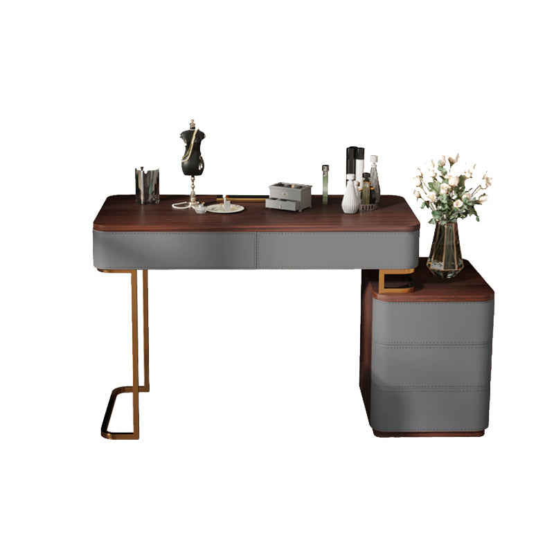 Glam 17.72" Wide Wooden Makeup Vanity with 5 Drawers for Bedroom