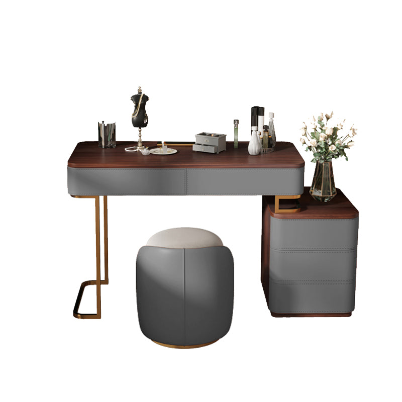 Glam 17.72" Wide Wooden Makeup Vanity with 5 Drawers for Bedroom