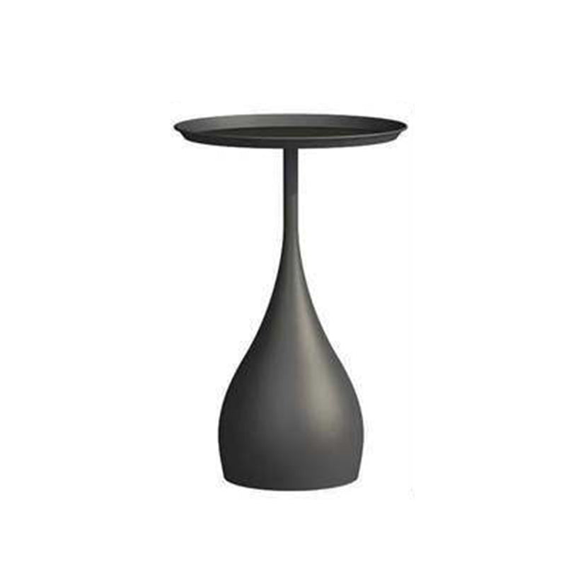 Tray Top Round Side End Table Pedestal End Table for Living Room