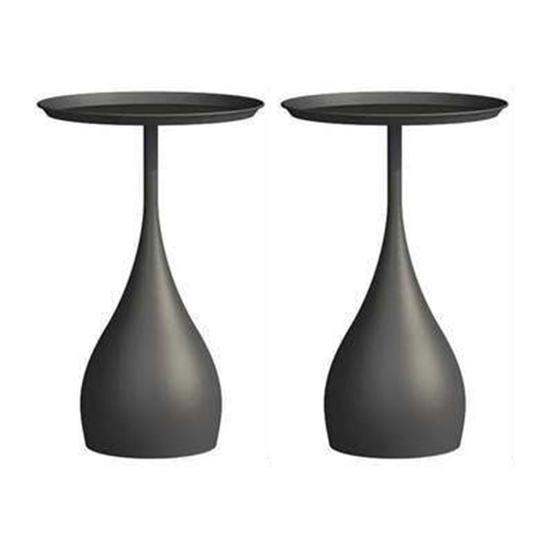 Tray Top Round Side End Table Pedestal End Table for Living Room