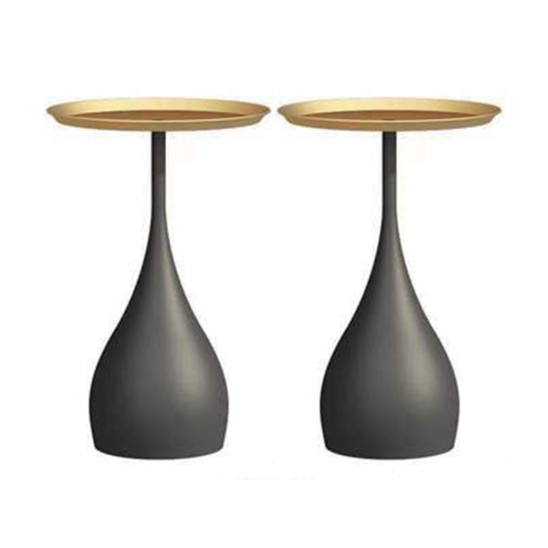 Tray Top Round Side End Table Pedestal End Table for Living Room