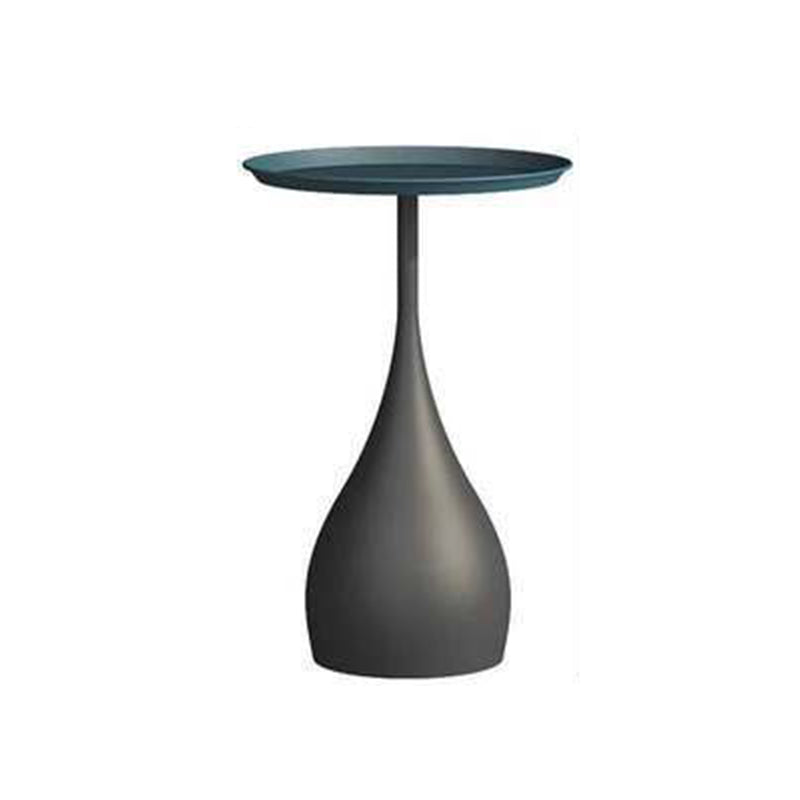 Tray Top Round Side End Table Pedestal End Table for Living Room