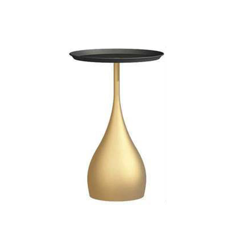 Tray Top Round Side End Table Pedestal End Table for Living Room