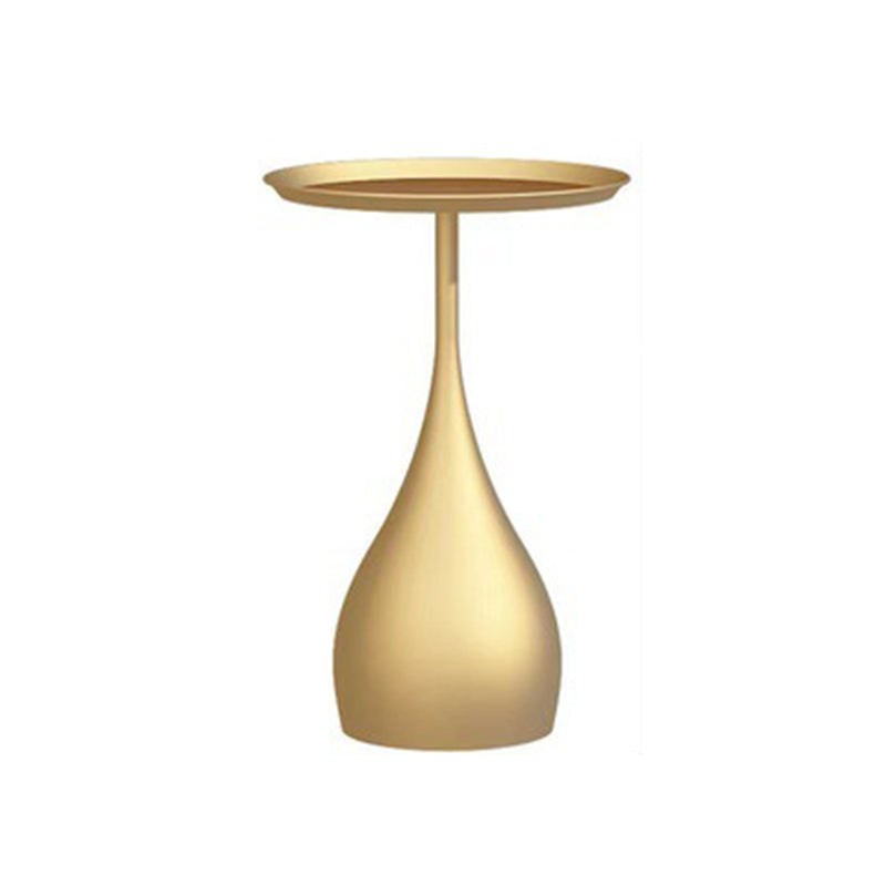 Tray Top Round Side End Table Pedestal End Table for Living Room