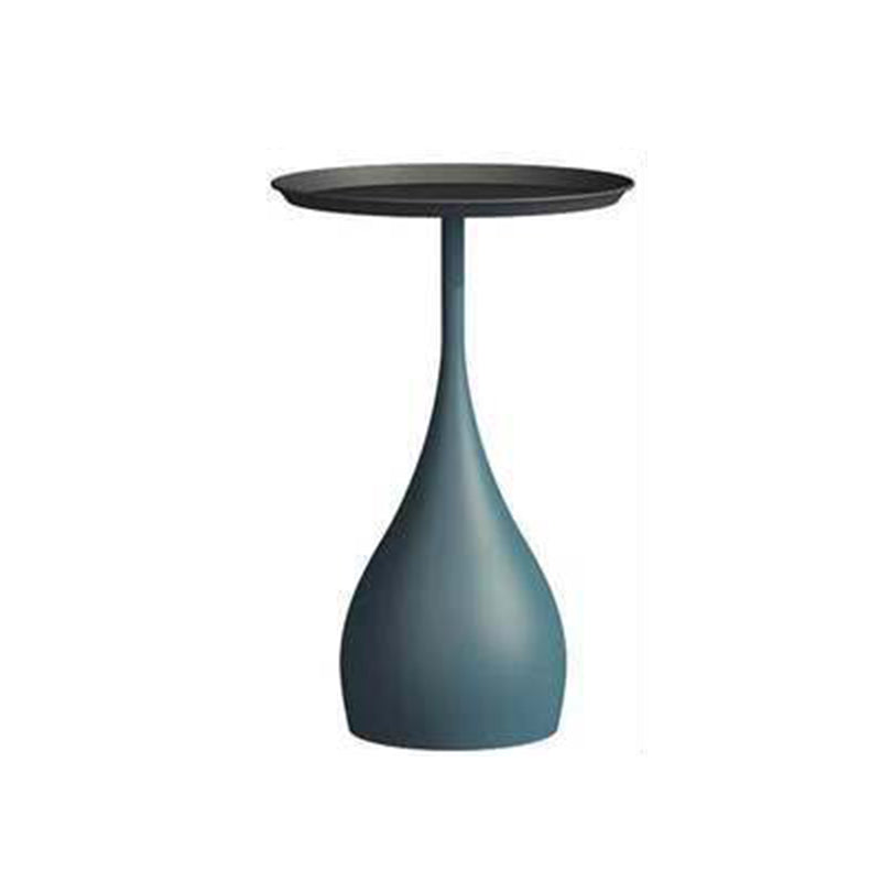 Tray Top Round Side End Table Pedestal End Table for Living Room