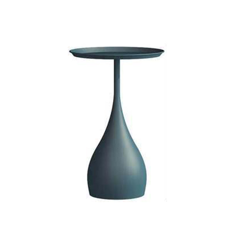Tray Top Round Side End Table Pedestal End Table for Living Room