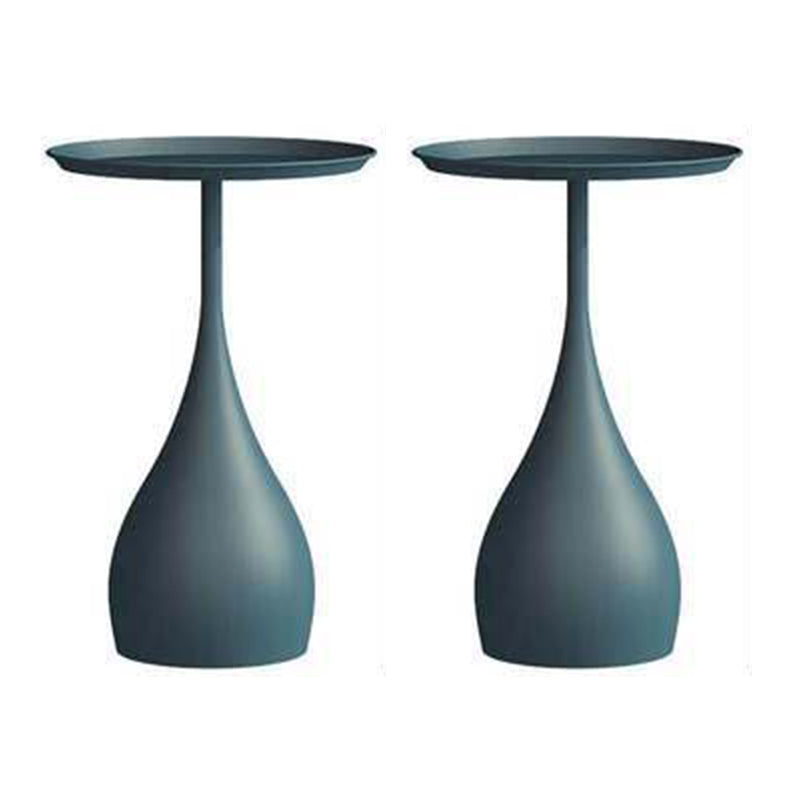 Tray Top Round Side End Table Pedestal End Table for Living Room