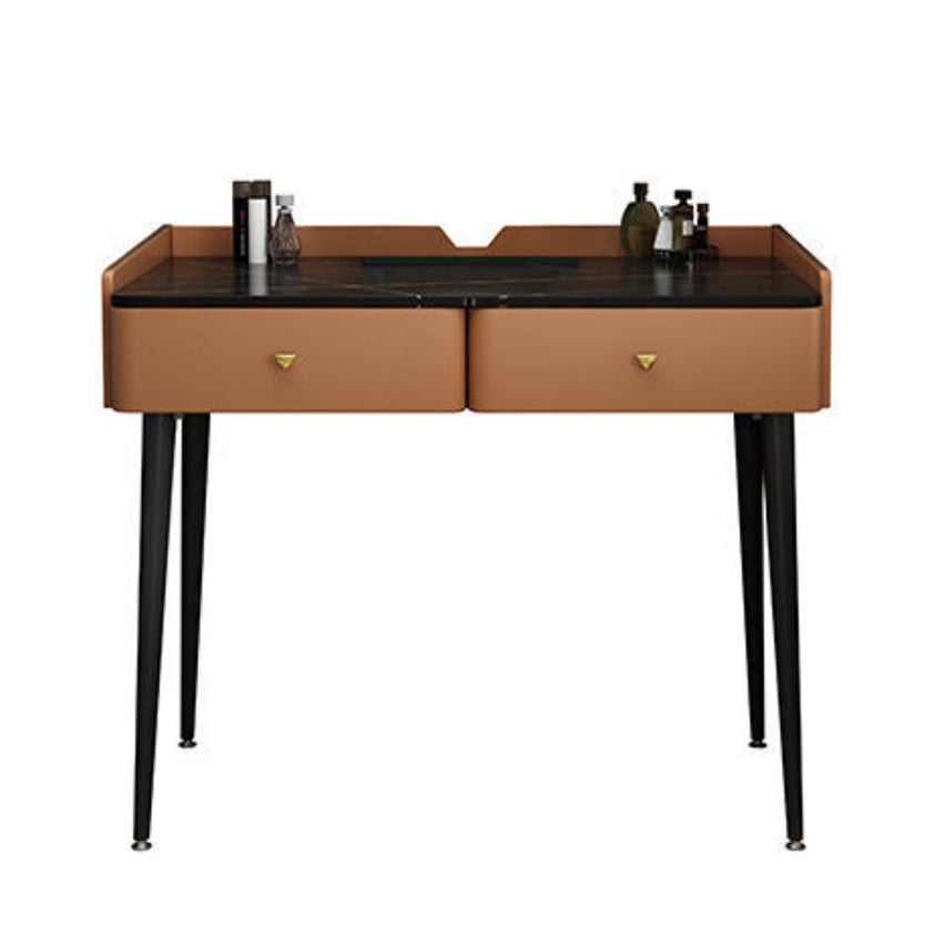 Contemporary Vanity With Drawer Solid Wood Mirror BedroomMakeup Vanity Set