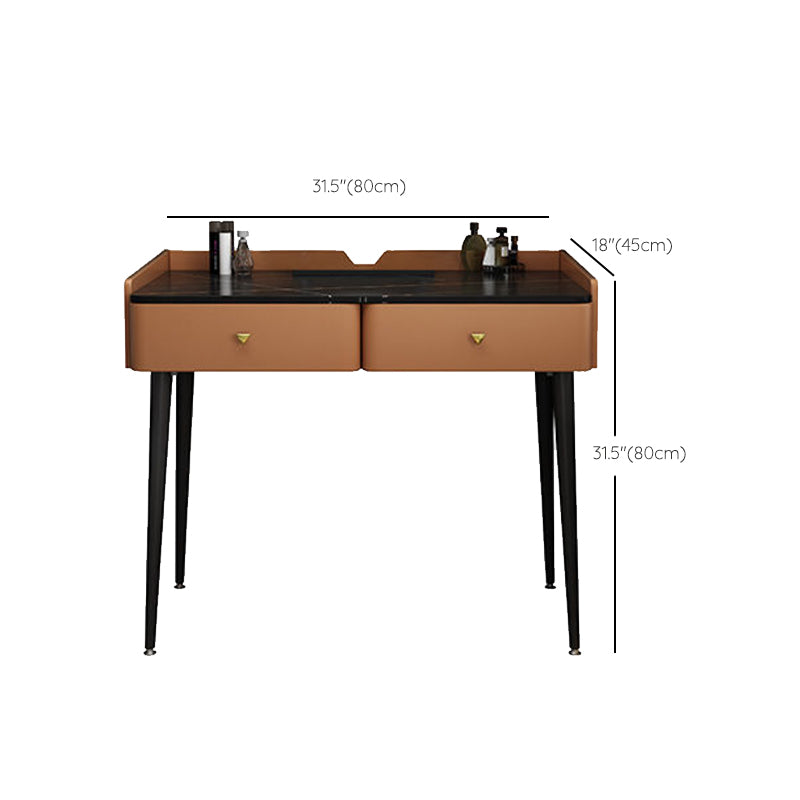 Contemporary Vanity With Drawer Solid Wood Mirror BedroomMakeup Vanity Set