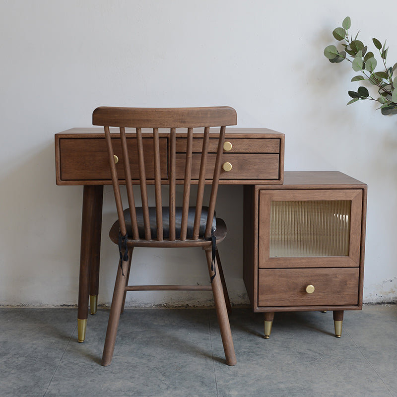 Rubberwood Dressing Table Solid Wood Make-up Vanity with Drawers